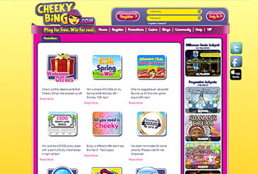 Plenty of freebies for all site members on Cheeky Bingo