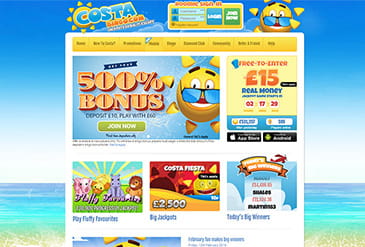 Costa Bingo on your computer screen