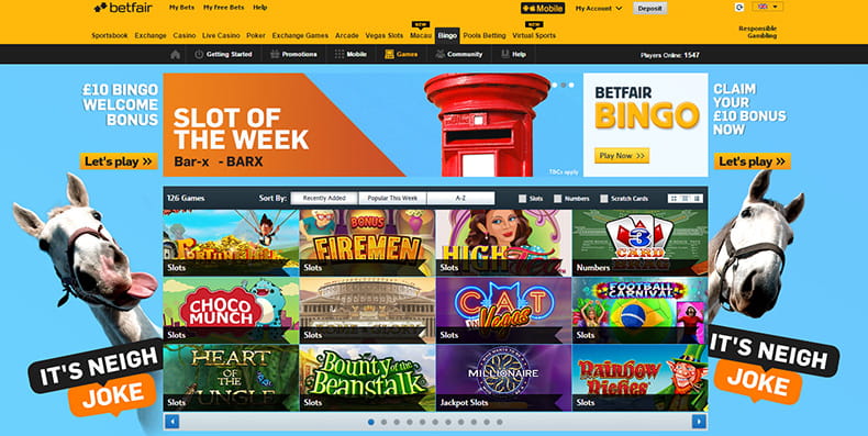 Slots and instants to fit any taste on Betfair Bingo