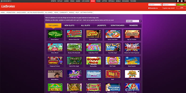 More than just bingo games on Ladbrokes website