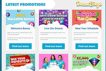 Desktop version of Dream main page