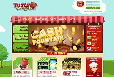 Promotions on the desktop screen of Tasty